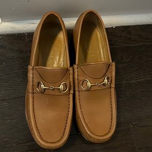 Brown Gucci Horsebit Loafers